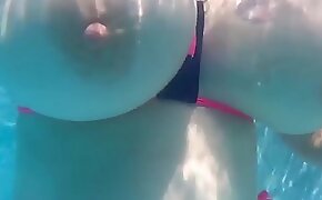 PAWG Marcy Diamond Shakes Her Tits and Twerks Her Monumental Ass Underwater