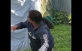 Desi doing Washing