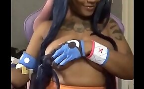 Gym Mr Big Nessa desires to battle?! Twitch streamer Milkyquartzmoo cosplay cutie  Milkyquartzmoo sex movie 