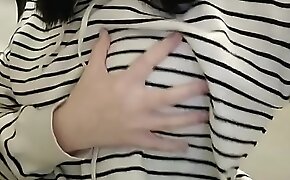 Canada Chinese masturbate touching her closely-knit tits