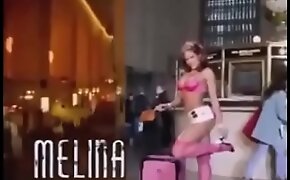 Melina beside lingerie