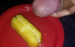 Cum covered Twinkie is one of my favourite Cum snacks 
