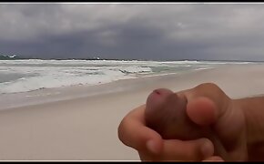 Vara do pescador - punheta na praia