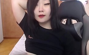 Asian emo teen strips to reveal sexy natural body