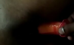 Indian Girl moaning amsturbating with banana by boy friend