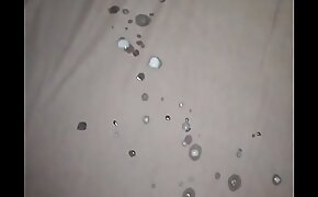 Just my morning routine with a massive cumshot on my bed!
